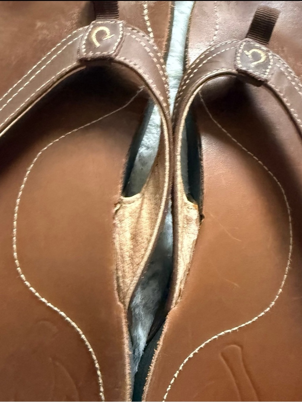 OluKai Kumu Brown Leather Flip-Flop Sandals Women’s Size US 7 EU 37 - Picture 11 of 12